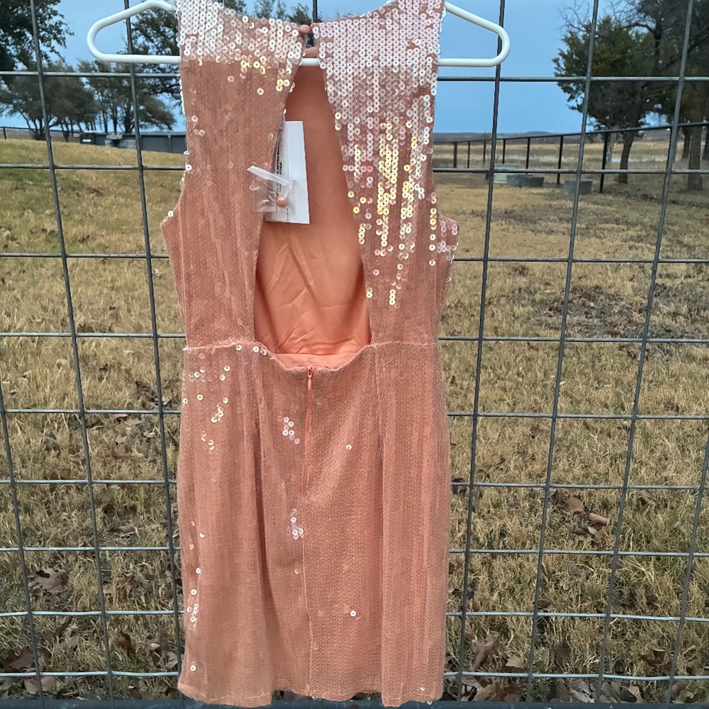 AURORA GLITZ SEQUIN MINI DRESS PINK  (Brand new homecoming dress) - Picture 4 of 9